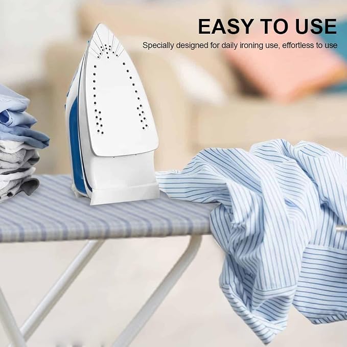 Ironing Board with Iron Rest Iron Board with Heat Cover Adjustable Height | Foldable Ironing Board Sturdy Non Slip Feet Easy to Fold Wide Surface Space Saving Design Adjustable Height