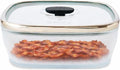 Anyday 10-Cup Square Glass Food Storage with Lid (Black Sesame) | Plastic-Free Meal Prep, Microwave Steamer, Stackable Airtight Storage Container, Vented Lid, Microwave-Safe Reheating
