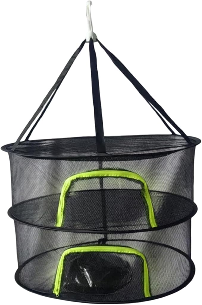 Large Capacity Foldable Fabric Drying Rack for Food Storage and Laundry Reinforced Frame Sunlight Security Easy Install Drying Net