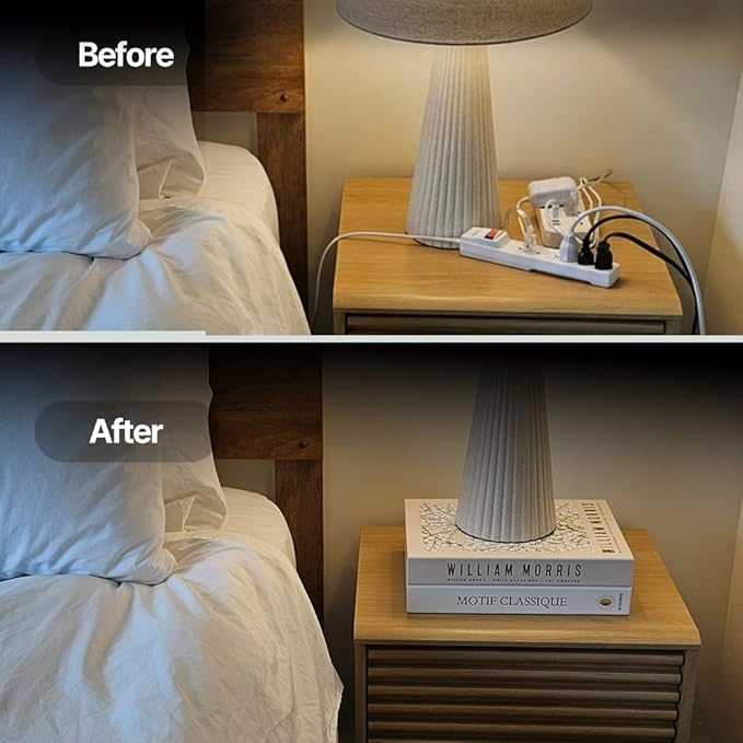 Book Shape Decorative Cable Management Box - Expandable Cable Organizer Box with Magnetic Closure for Home & Office (PatternHouse, Standard)