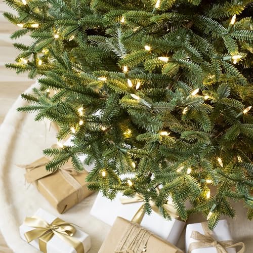 Balsam Hill European Silver Fir - Elegant Artificial Christmas Tree with True Needle Foliage Available Unlit or with LED Clear Lights, LED Clear, 8'