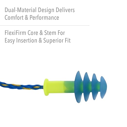 Howard Leight Fusion Corded Reusable Earplugs, 100-Pairs (FUS30-HP)