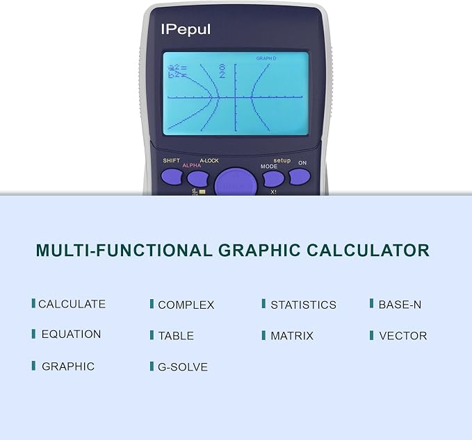 Scientific Calculators with Graphing Calculator, Ipepul Desktop Math Calculator for College Students,10 Modes/ 4 Graphing Functions, School Supplies for Middle High School Teachers Office