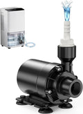 Upgraded Automatic Smart Dehumidifier Pump, 15FT High Lift, IPX8 Waterproof Mini Pump for Dehumidifier Drain, Auto Water-Level Detection, Ultra Quiet, Fits Most Large Dehumidifier Tanks