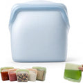 New Generation Silicone Storage, Reusable Silicone Food Storage Bags, Leak-Proof Upright Freezer Bags, Odor-Proof, High-Temperature Resistant, Microwave Dishwasher Safe for Snacks Leftovers (Blue)