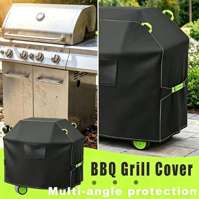Grill Cover for Cuisinart 3-Burner 2018-2020 2021 2022 2023 2024 2025 2026 Outdoor Heavy Duty Waterproof Weather-Resistant BBQ Cover All Weather Protection Cover,Green-60 L x 28" D x 44" H