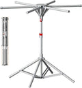 Laundry Rack Clothes Drying Rack Outdoor Portable Foldable Collapsible Hanging Dry Rack, Grey