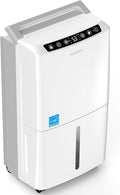 Waykar 2000 Sq. Ft 34 Pints 2025 Most Efficient Energy Star Dehumidifier for Home and Basement with Auto or Manual Drainage, Quiet 33dB Operation, 0.62 Gallon Water Tank Capacity