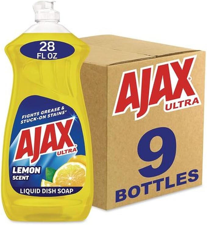 Dish Detergent, Lemon Scent, 28 oz Bottle, 9/Carton [ESS]