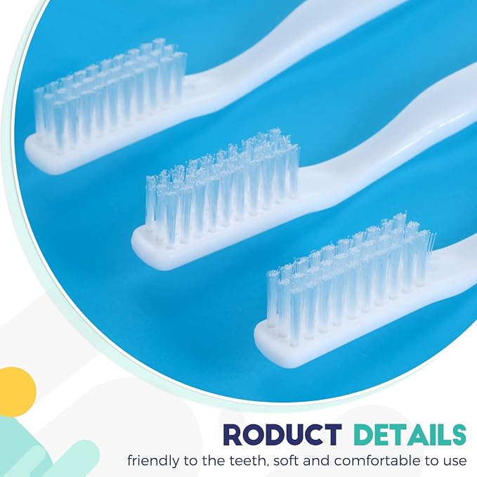 Disposable Toothbrush Bulk, White, 400 Pack, Adult | Individually Wrapped, Hard Bristle, Manual, Travel, Single Use