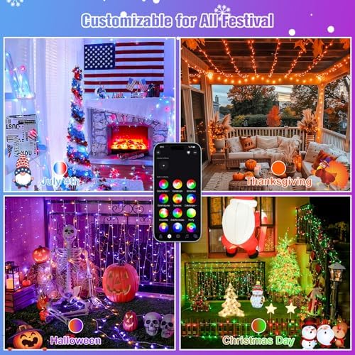 JMEXSUSS 600 LED RGB String Light Outdoor, Christmas Lights Halloween Decor