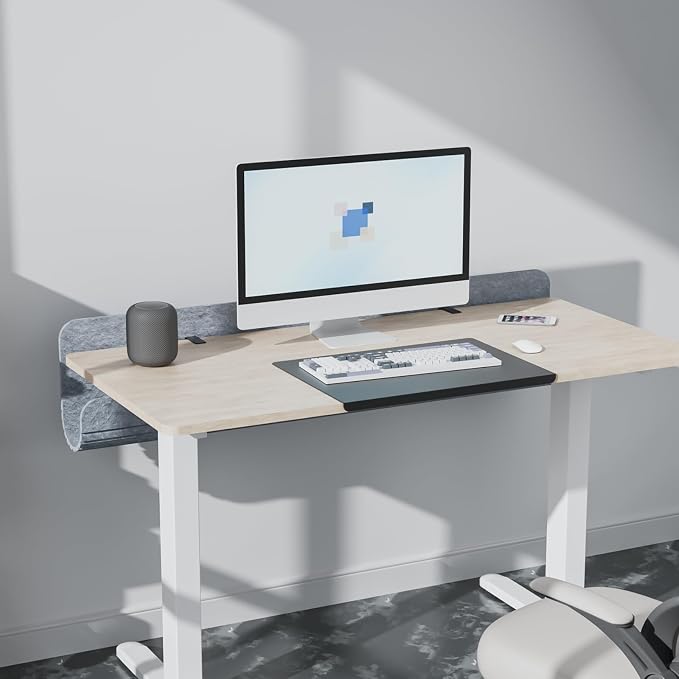 Under Desk Cable Management Tray, 47.2" Felt Cord Organizer with No Drill Clamp or Screw Mount, Hidden Wire Management for Power Strips & Cables, Cable Tray Under Desk for Home Office