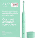 ORDO Sonic+ Electric Toothbrush for Adults, Advanced Smart Tech, 4 Brushing Modes, Fast Rechargeable, Sonic Toothbrushes Over 4 Weeks Battery Life, Silicone Polishing Element, USB Charger, Mint Green