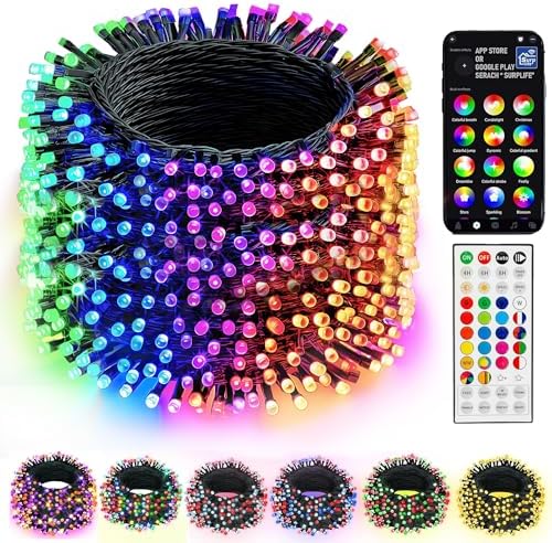 Dazzle Bright 164FT 500 LED Smart RGB Christmas Halloween String Lights