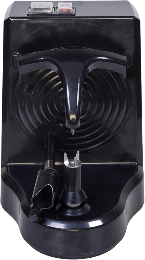 Electric Orange Peeler Automatic Fruit and Vegetable Peeler Machine, Peels Apples, Potatoes, Citrus, Stainless Steel Blade, Compact White (Black)