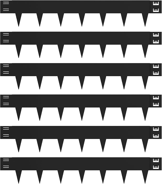 Metal Landscape Edging 6 Pack,40'' L x 6'' H | Heavy Duty Rust-Proof, Easy to Cut & Bend,for Flower Beds, Lawn, Pathway & Garden Borders