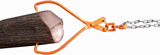 Skidding Tongs Log Lifting/Swivel Dragging Steel Tongs Log Lifting, Handling, Dragging & Carrying Tool / 32" Jaw Opening (32"-Swivel)