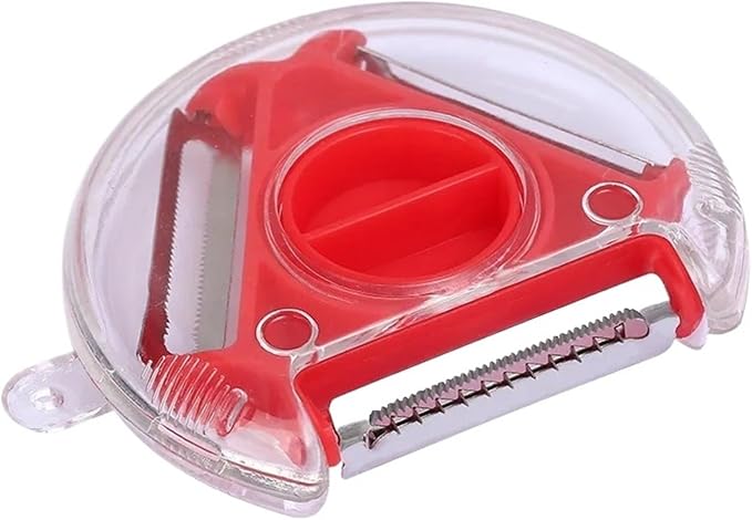 Fruit and Vegetable Peeler - Stainless Steel Grater and Kitchen Tool(Red)