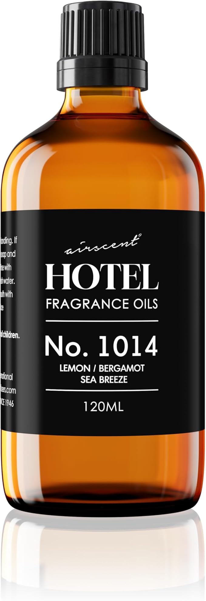 AirScent Hotel Diffuser Oil No. 1014 - Iconic 5-Star Hotel Blend - 120 mL | Lemon Bergamot Sea Breeze - Coastal Blend - Fragrance Oil for Ultrasonic and Waterless Diffusers and Crafting