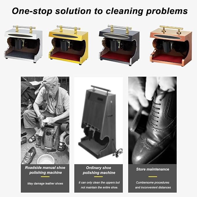 Automatic Shoe Polishing Machine, Electric Shoe Cleaner with Handle, Fully Automatic Polisher for Home and Commercial Use, Ideal for Hotel Lobby and Events