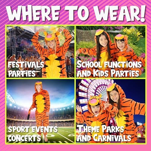 Funziez! Slim Fit Adult Onesie - Animal Costume - Plush Unisex Halloween One Piece Cosplay Suit for Women and Men