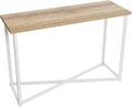 Household Essentials Coastal Oak & Iron Artisan Console Table