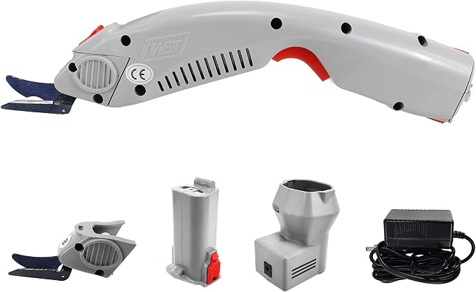 WBT-1 Electric Scissors for Cutting Fabric Cordless Electric Fabric Scissors Cloth Cutter with 2 Blades (1 Battery)
