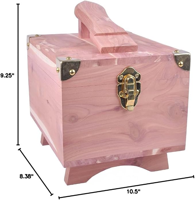 FootFitter Grand Cedar Shoe Shine Valet Box with Stand, USA Grown Wood | Premium Cedar Wood Storage Case with Stand & Shoe Rest for Polishing Space & Shoe Care Accessories