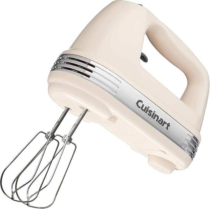 Cuisinart Power Advantage Plus 9-Speed Hand Mixer, 220W-Motor Hand Blender Electric Mixer with 9 Speed Settings, XL Dishwasher-Safe Beaters, 3 Low Mixing Speeds, Storage Case, Cream