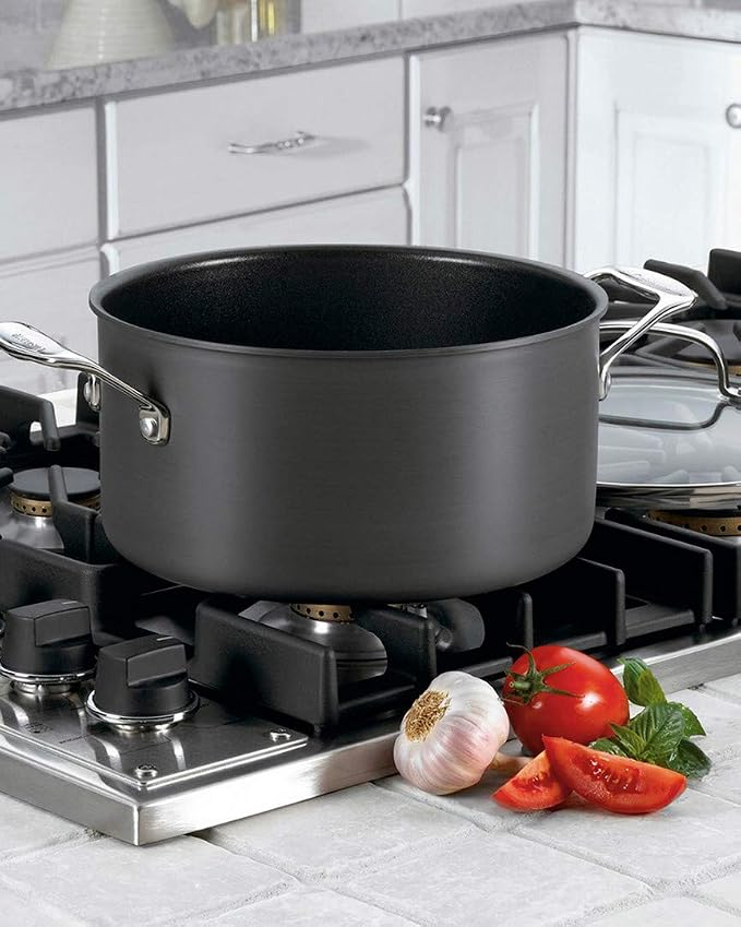 Cuisinart Chef's Classic Stainless Steel Stock Pot 6 qt Black