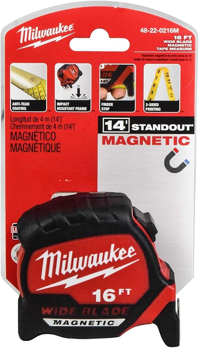 Milwaukee Tape MEAS Wide Blade MAG 16FT 48-22-0216M