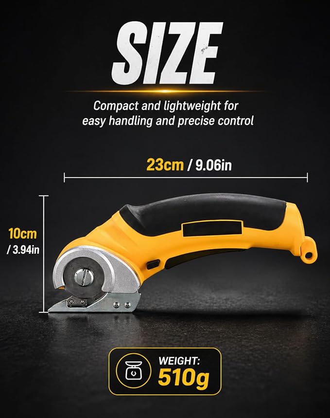 Tactical Electric Scissors - 2026 Cordless Rechargeable Cutting Tool, Heavy Duty Power Scissors for Fabric, Cardboard, Carpet, Plastic & Leather, Ergonomic Precision Electric Cutter (1PCS)