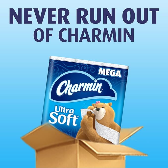 Charmin Ultra Soft Toilet Paper, 18 Mega Rolls = 72 Regular Rolls, 18 Count