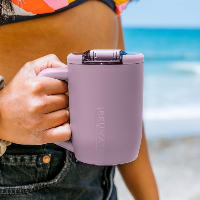 BrüMate Müv - 15oz 100% Leak Proof Insulated Coffee Mug with Handle & Lid - Stainless Steel Coffee Travel Mug - Double Walled Coffee Cup (Java)
