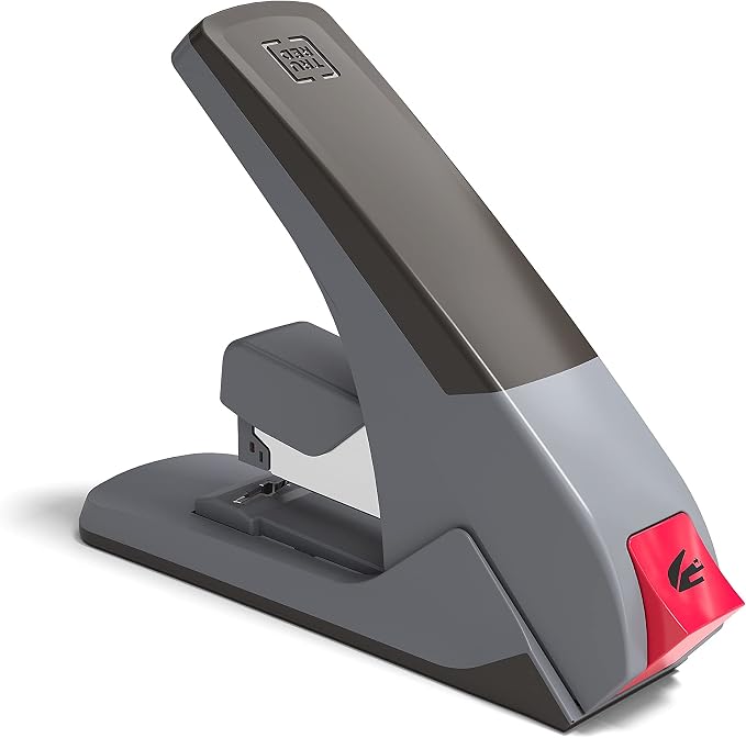 TRU RED One‑Touch Heavy‑Duty Stapler, 60‑Sheet Capacity, Gray/Black – High‑Performance Office Stapler