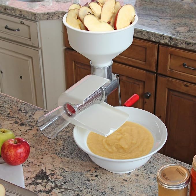 Johnny Apple Sauce Maker, Tomato Sauce, Salsa, Pumpkin Puree, Berry Sauce, Remove Skins & Seeds From Produce, Model 250 Clamp Based Food Strainer (Strainer + Accessories)