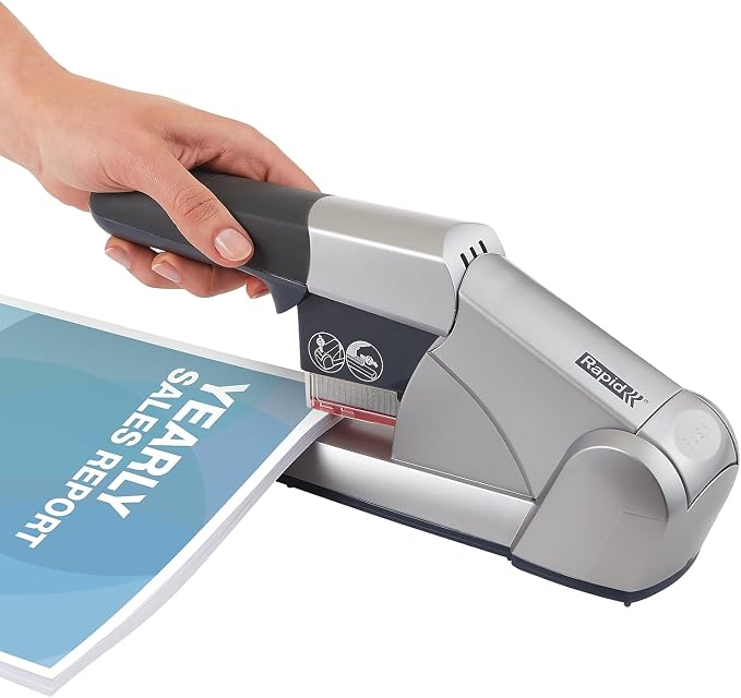 Rapid 02892 Heavy Duty Cartridge Stapler, 80 Sheet Capacity, Silver