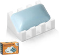 Self Draining Soap Dish Holder,Silicone Soap Dish,for Bathroom,Kitchen, Sponges，Can Extend Soap Life，Keep Soap Bars Dry and Easy Cleaning (White,1-Pack)