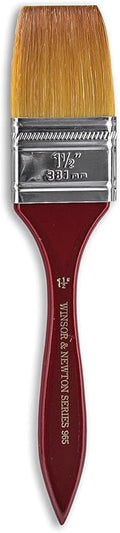 Winsor & Newton 5463138 Series 965 Golden Nylon & Natural Hair Short Handle Brush - Wash 11/2 inch