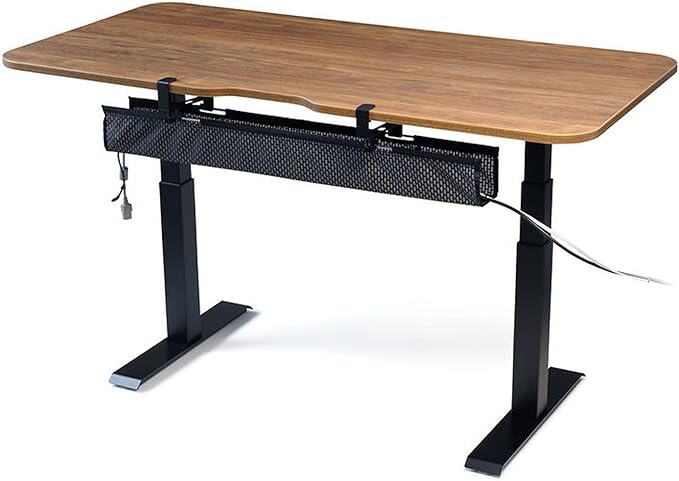 PERFECT POSTURE Mesh Cable Organizer – Clamp-Mounted Under Desk Cable Management, Flexible Mesh, Easy-Access Design, & Standing Desk Compatible – 38” (Gray)