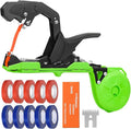 FUNTECK Easy & Fast Plant Tying Machine for Tomatoes, Grapes, Cucumbers - Professional Tying Tool Saves Labor with Spare Tapes and Staples, Green/Black
