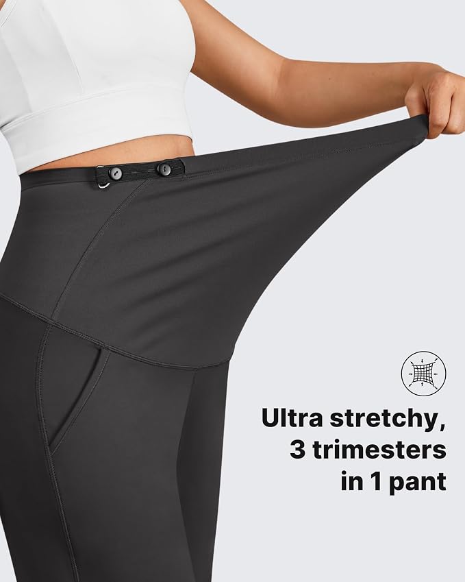 G4Free Fleece Lined Maternity Yoga Pants Winter Pregnancy Work Trousers