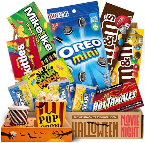 Halloween Movie Night Supplies - Candy Variety Pack For Kids and Adults