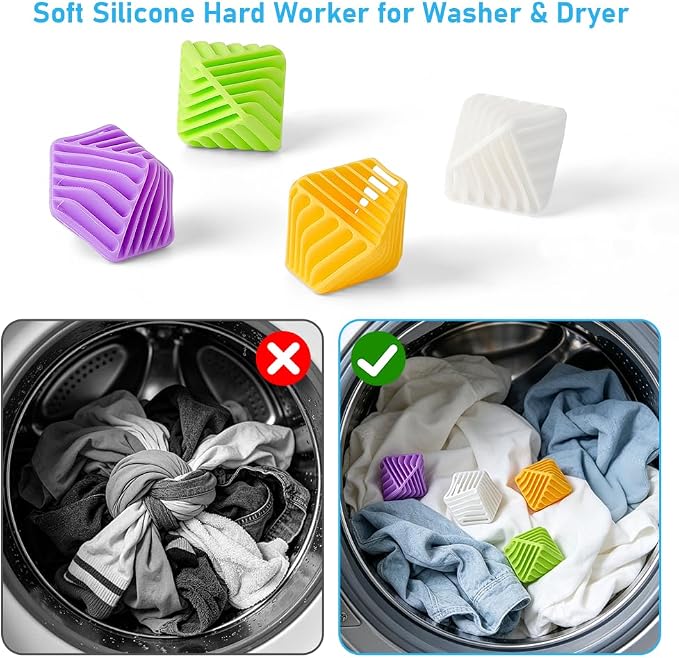 10Pcs Dryer Vent Cleaner Kit - Reusable Dryer Balls - Metal Lint Bin | Laundry Room Organization with Dryer Cleaning Kit & Dryer Lint Vacuum Attachment & Lint Trash Can & Washer Balls