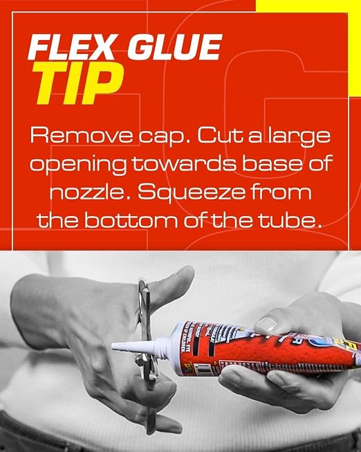 Flex Glue Super Strong Transparent Waterproof Adhesive, 4-oz, Clear - Pack of 2