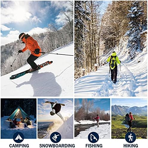 Postropaky Womens Outdoor Snow Ski Pants Waterproof Hiking Insulated Softshell Pants Snowboard Zipper Bottom Leg