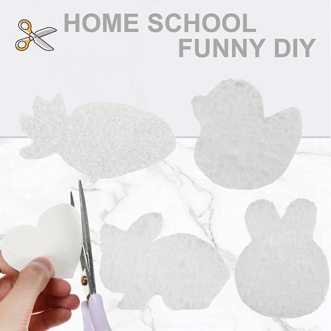 Zhengmy 100 Pieces Sponges Bulk Sponges Kitchen Compressed Sponge Natural Dish Sponge Compressed Wood Pulp Cleaning Without Scratching for Kitchen Bathroom, 3.9 x 2.4 x 0.12 Inch (White)