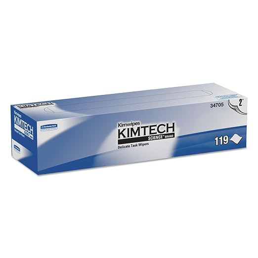 LAGASSE KCC34705 Kimwipes 2-Ply Style Disposable Wiper, 119 Wipers/Box, 12" L x 12" W (Pack of 15)