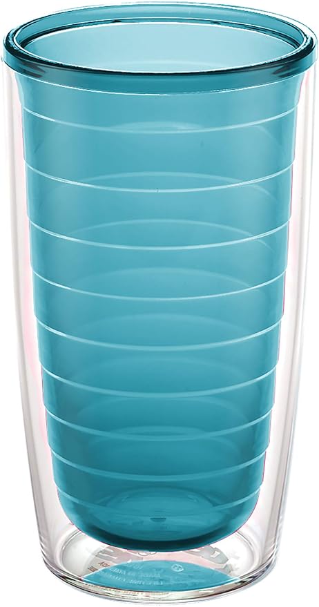 Tervis Clear & Colorful Tabletop Made in USA Double Walled Insulated Tumbler Travel Cup Keeps Drinks Cold & Hot, 16oz, Blue Moon | Made in USA, Double-wall Insulated, Shatterproof, BPA-Free, Dishwasher Safe, Fits Most Cupholders, Gifts under $20