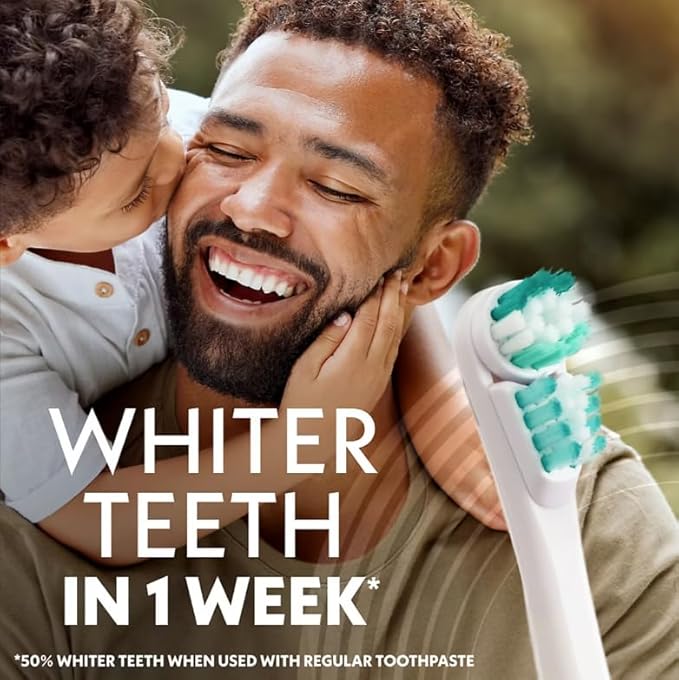 Spinbrush Pro Whiten Battery Powered Electric Toothbrush Bundle, (2) Toothbrushes + (4) Replacement Heads, Whiter Teeth in 1 Week, Dual Action Whitening Cup & Soft Bristles, ADA Accepted, Family Pack